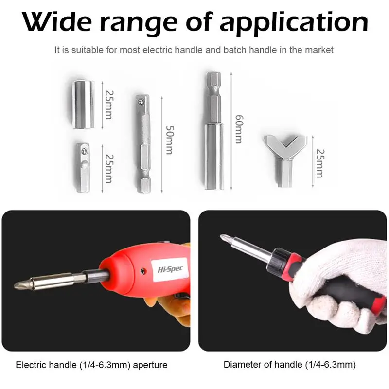 

24/50/100/105pcs Screwdriver Bit Set Free Handle Plum Blossom Meter Cross One Word Hexagon T8-T45 3mm-6mm Screwdriver Bit Set