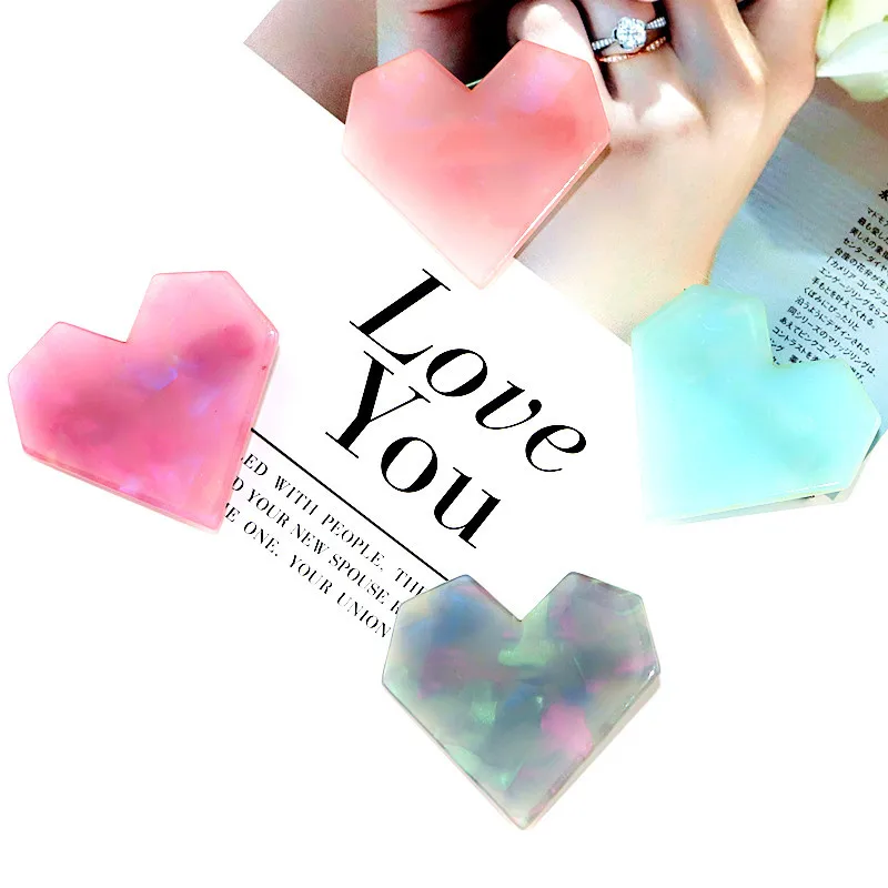 Заколки для волос в форме сердца женщин милая ариловая Заколка пряжка с