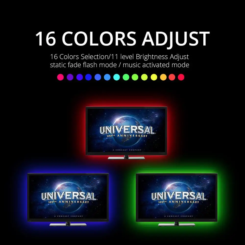 1 м 2 3 ТВ фоновая лампа RGB лента светодиодный s HD Настольный экран задний