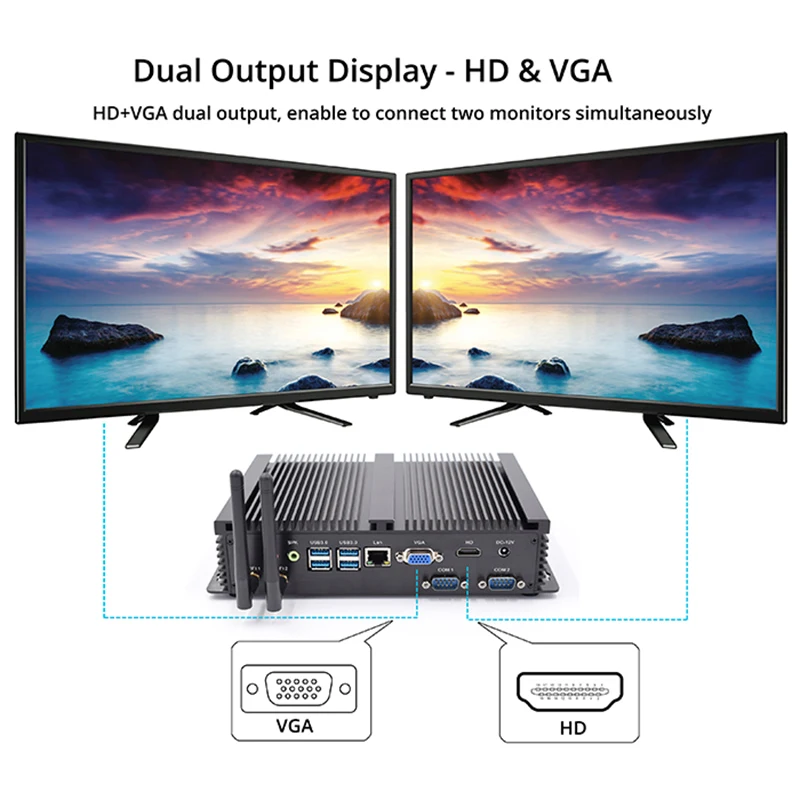 Мини ПК Intel nuc core i7 4500u промышленный безвентиляторный маленький ящик i5 5250u barebone windows