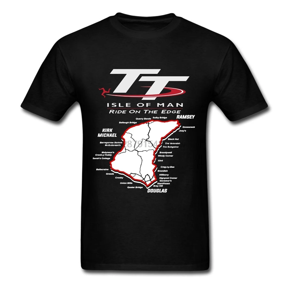 1990S uniquemount course Maps Isle of man T Tees MensBrand Дизайнерская футболка с короткими рукавами для