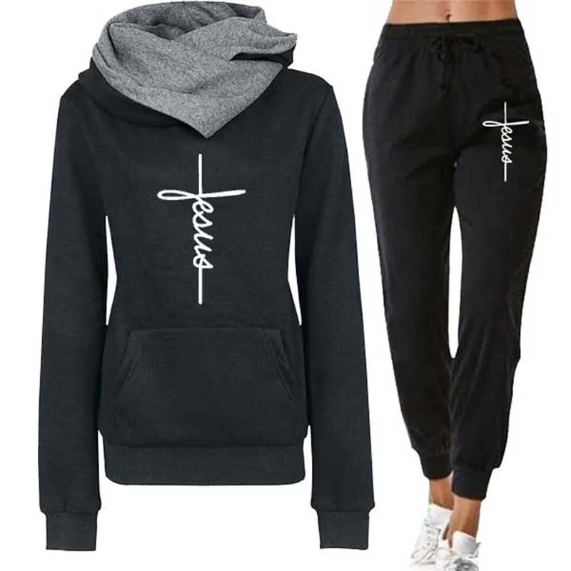 

Long Sleeved Hoodie Sweatshirts Tracksuits Women Set Fleece Hoodies Sweatshirts Jogging Suit Outfits Women Clothing Sweatsuits