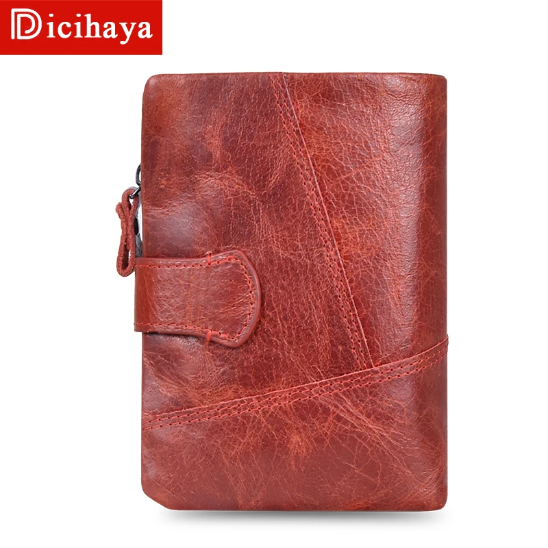 DICIHAYA, новинка, модные женские кошельки, натуральная кожа, на молнии, кошелек с отделением для монет, женский короткий дизайн, кошелек, Ретро стиль, клатч, кошелек