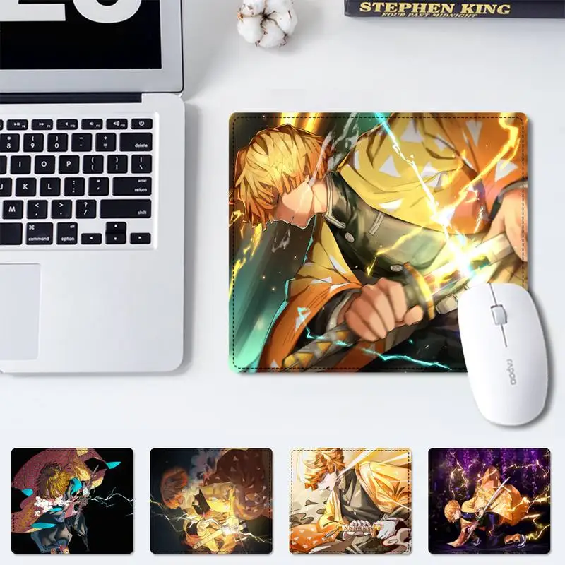 

Big Promotions Demon Slayer Agatsuma Zenitsu Mouse Mat Keyboard Mat Desk Durable Desktop Mousepad Rubber Small Mouse Pad