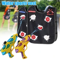 newest kids playing water toys kit water sprayer with water targets vests backyards water fun toy for boys girls