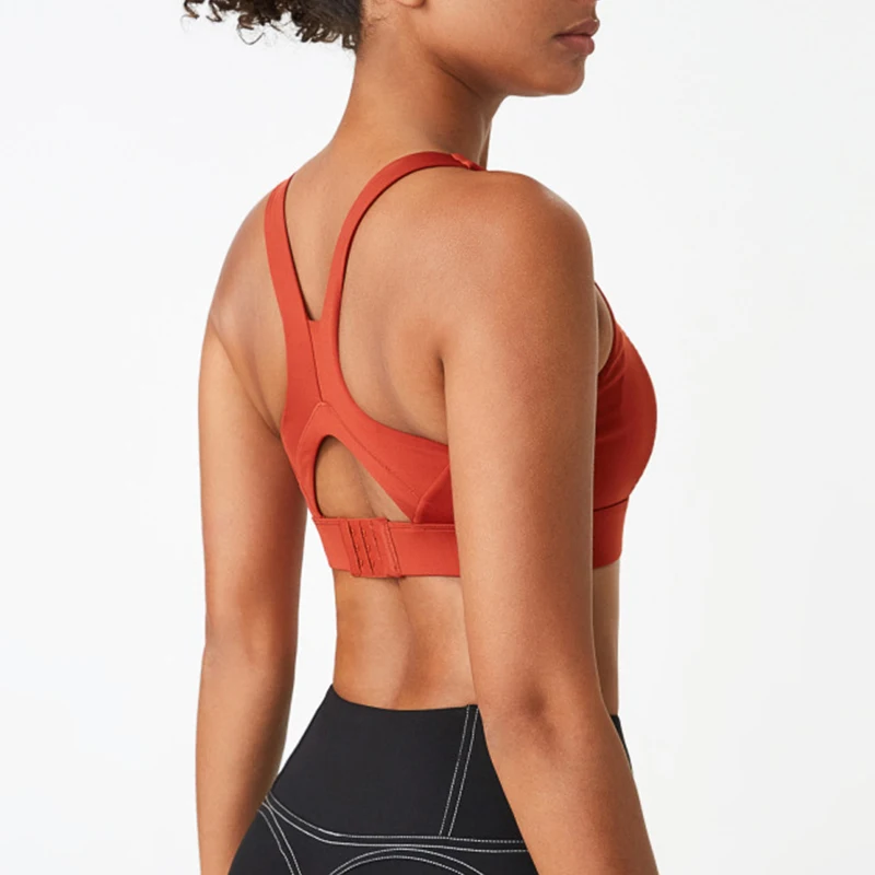 Breasted Fitness Yoga Bra Seamless Shockproof Gather Running Workout Top Breathable Adjustable Women's Gym Wear T-Shirts | Спорт и