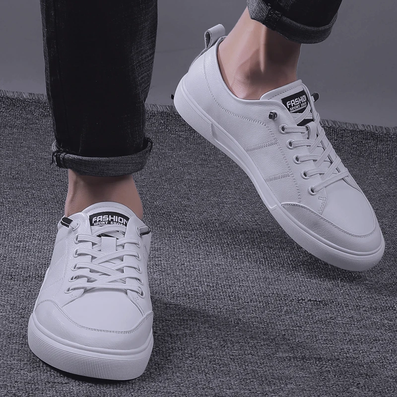 

Men's Genuine Leather fashion Shoes Leather Soft Anti-slip Rubber oxfords Shoes Man lace up Casual Real Leather Shoes men