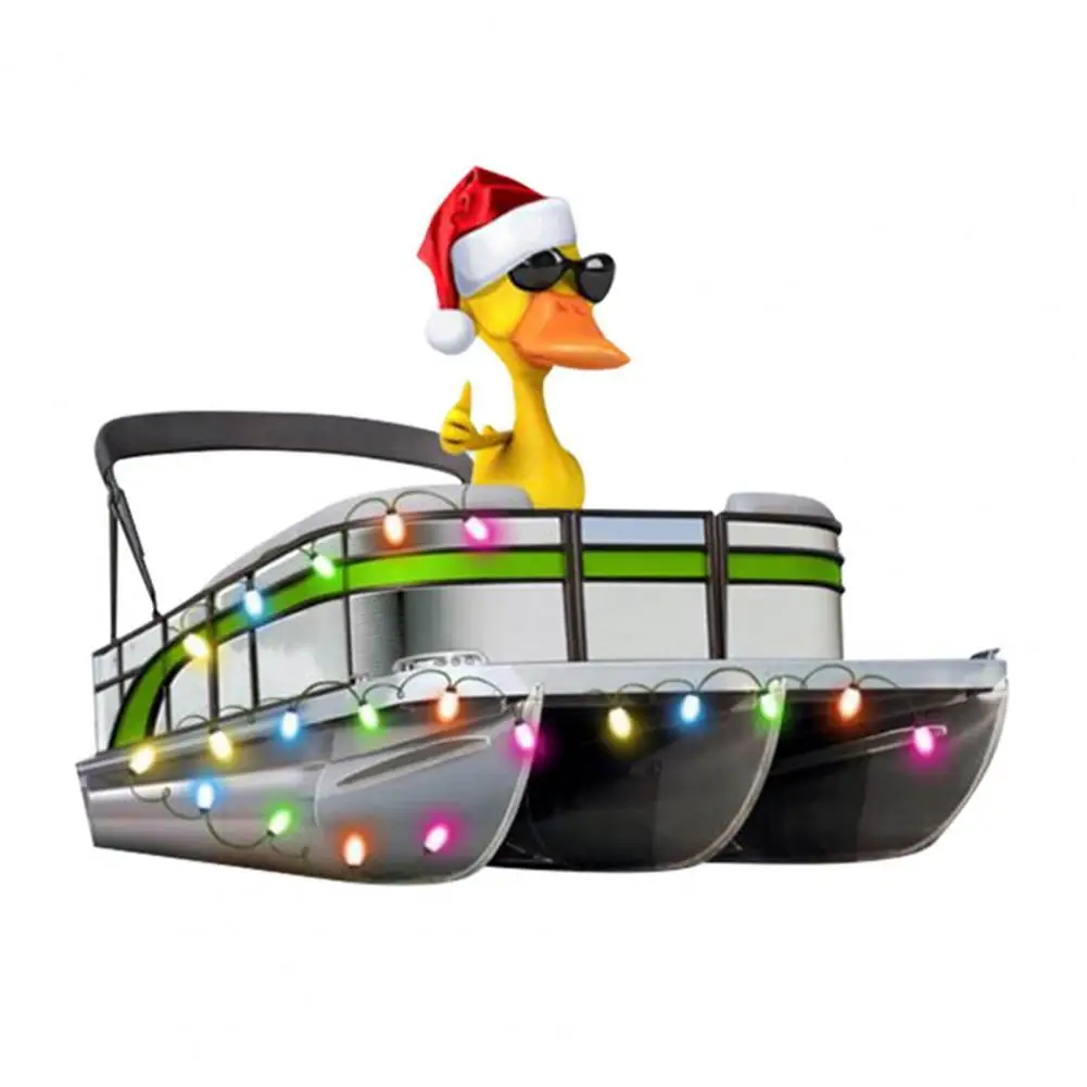 

Excellent Christmas Tree Ornament Animated Pet Duck Figurine Christmas Tree Pendant Attractive DIY Xmas Tree Pendant