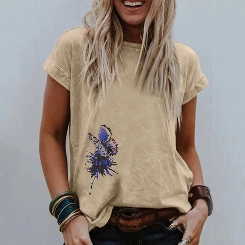 Женские футболки в стиле Харадзюку летние топы свободная Мягкая Футболка с коротким рукавом и жирафом топ