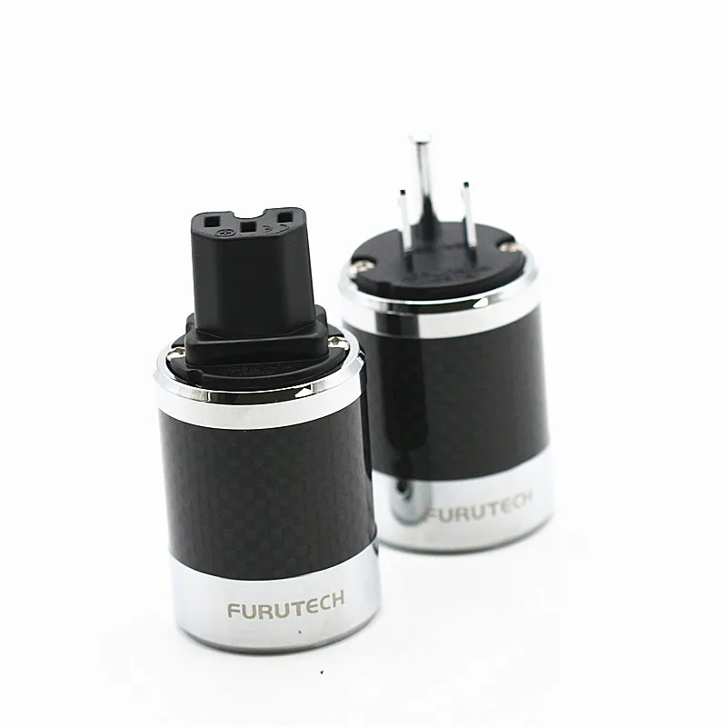 Furutech FI-50 NCF (R) Carbon Fiber Power Plug Tail Rhodium Plated Audio Amplifier American Standard | Электроника