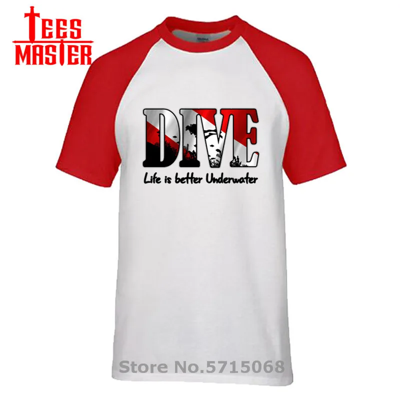 Мужская футболка с коротким рукавом для погружения аквалангом Повседневная под