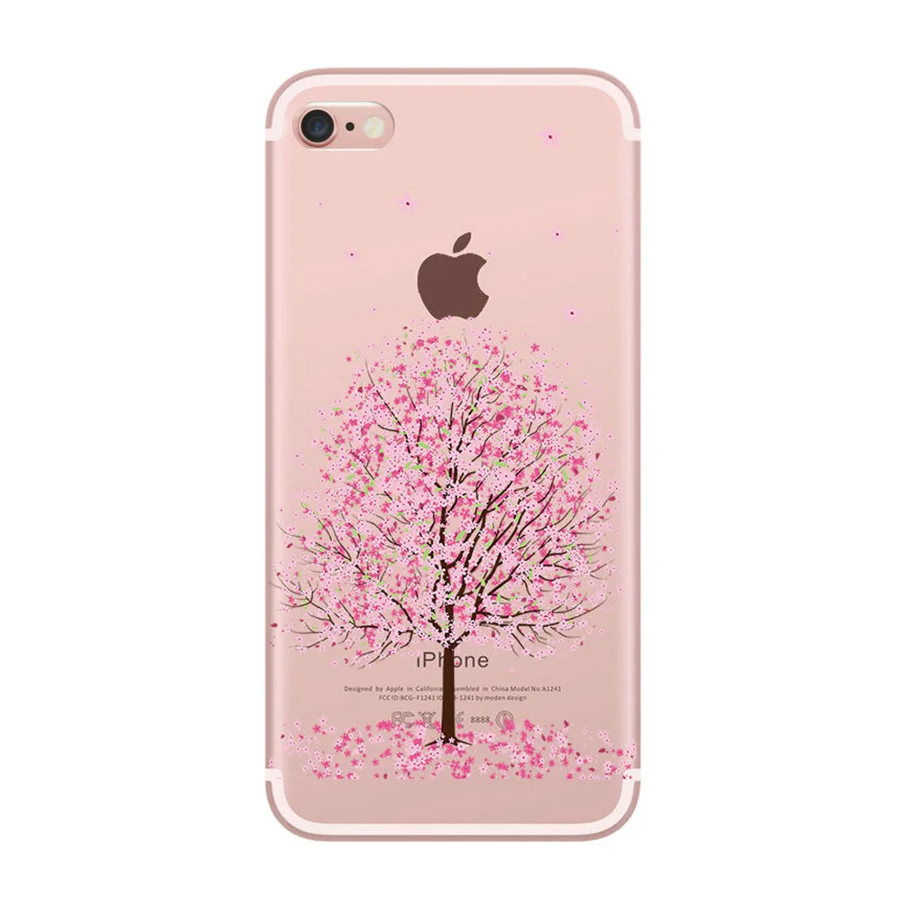L FADNUT прозрачный силиконовый мягкий чехол для iPhone 7 8 6 S Plus X Xr Xs Max 5 5S SE Мультфильм