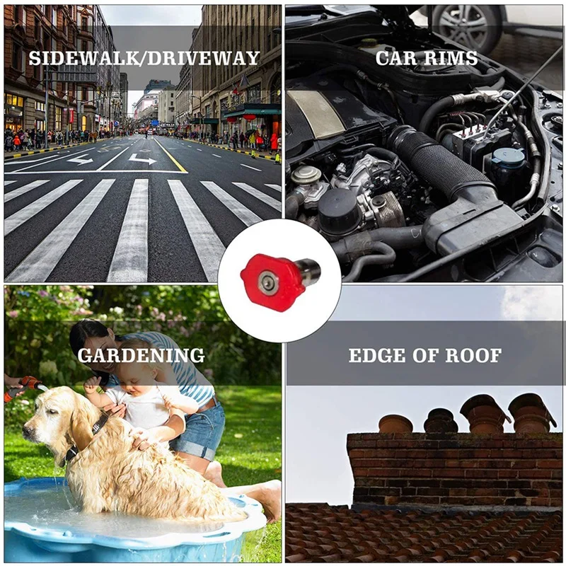 

Pressure Washer Extension Wand, Upgrade Power Washer Lance with 5 Spray Nozzle Tips,Cleaner Attachment Curved Rod