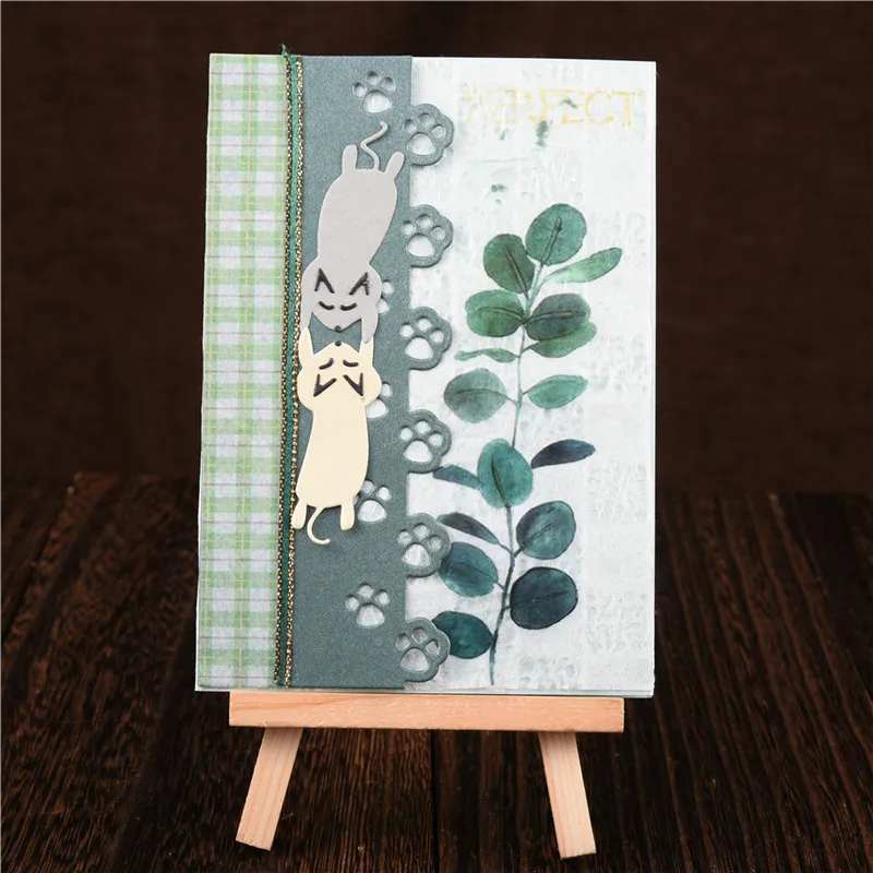 

YaMinSanNiO Dog Footprint Border Metal Cutting Dies Scrapbooking New 2020 Craft Dies Embossing Stencil Card Making Decoration