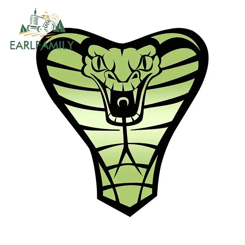 EARLFAMILY 43 см x 32 4 3D Кобра атака Автомобильная наклейка Водонепроницаемая дверь