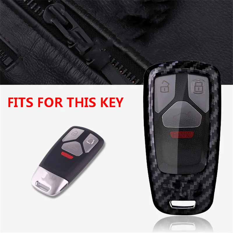 PC углеродное волокно полное защитное покрытие Автомобильный ключ чехол для Audi A4