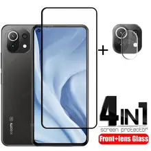 4-in-1 For Xiaomi Mi 11 Lite 5G NE Glass For Mi 11 Lite 5G NE Protective Glass Screen Protector For Mi 11 Lite 5G NE Lens Glass