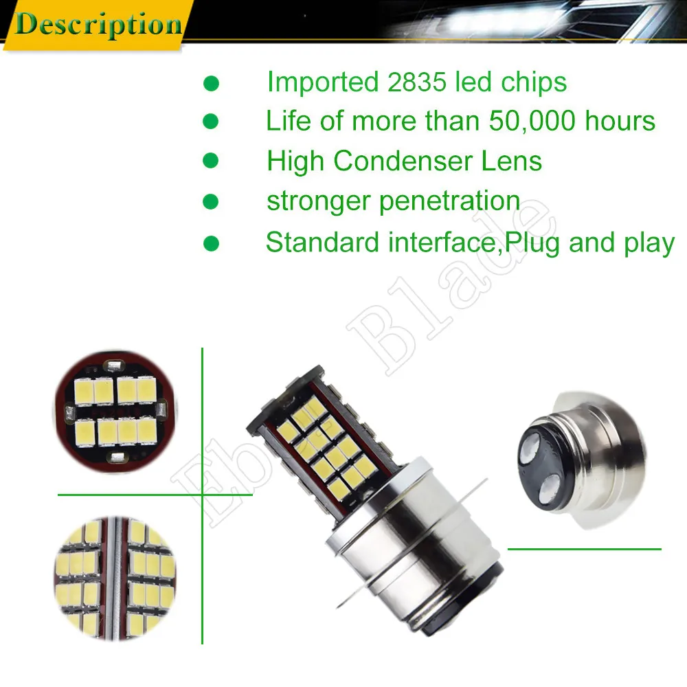 Светодиодный светильник P36D 2835 56SMD для мотоцикла 2 шт.|Передние LED-фары авто| |