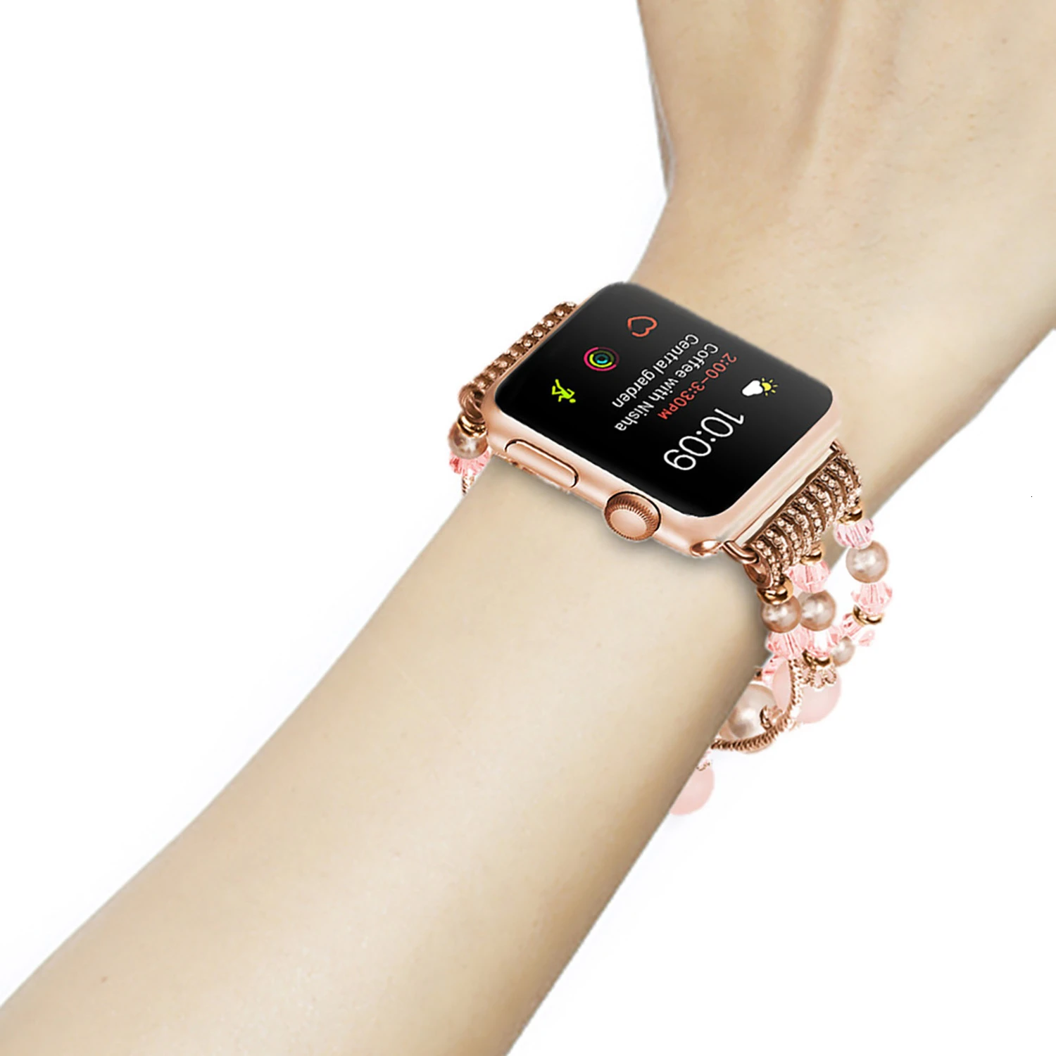 

Natural Gray agate band for Apple watch 44mm Replacement wrist women's fashion iwatch series SE 6 5 4 3 2 1 Strap 40mm 38MM 42MM