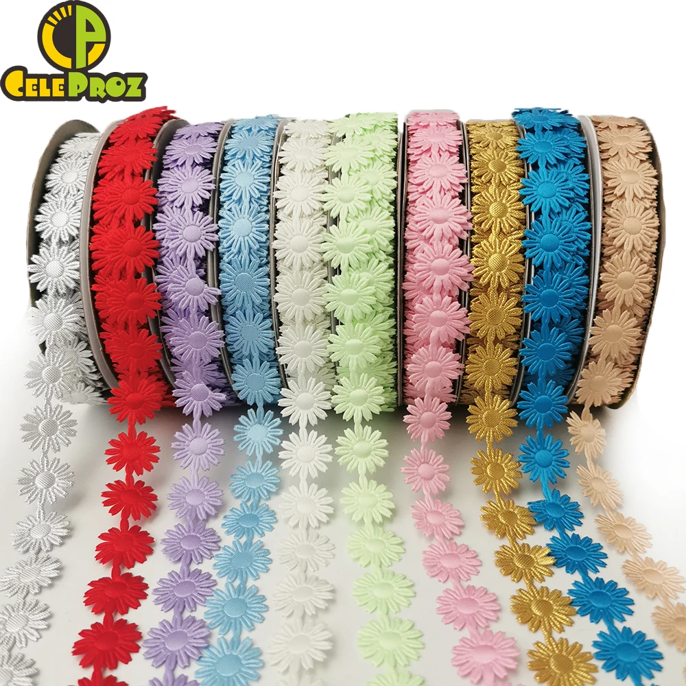5 ярдов лента с маргаритками цветочное кружево для одежды швейная ткань