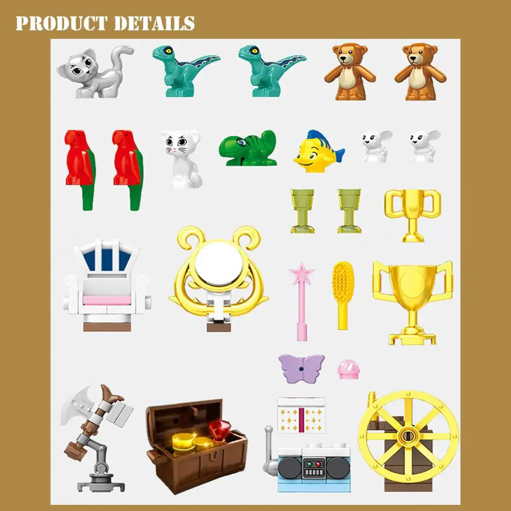 

BZDA 2020 New Toy Cabinet Building Blocks City Castle Storage Movie Model Bricks Set Toys Kids Collection Showcase Gifts DIY