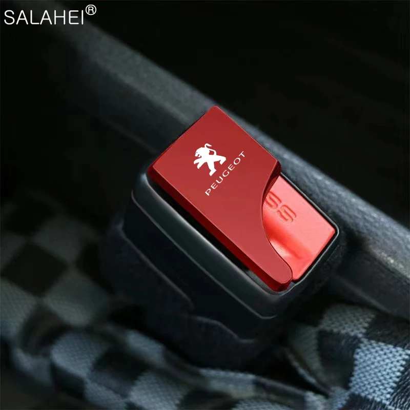 

Car Metal Safety Belt Buckle Clip Plugs For Peugeot GT Gti Gtline 508 5008 3008 208 2008 308 307 SW CC DERMAY Auto Accessories