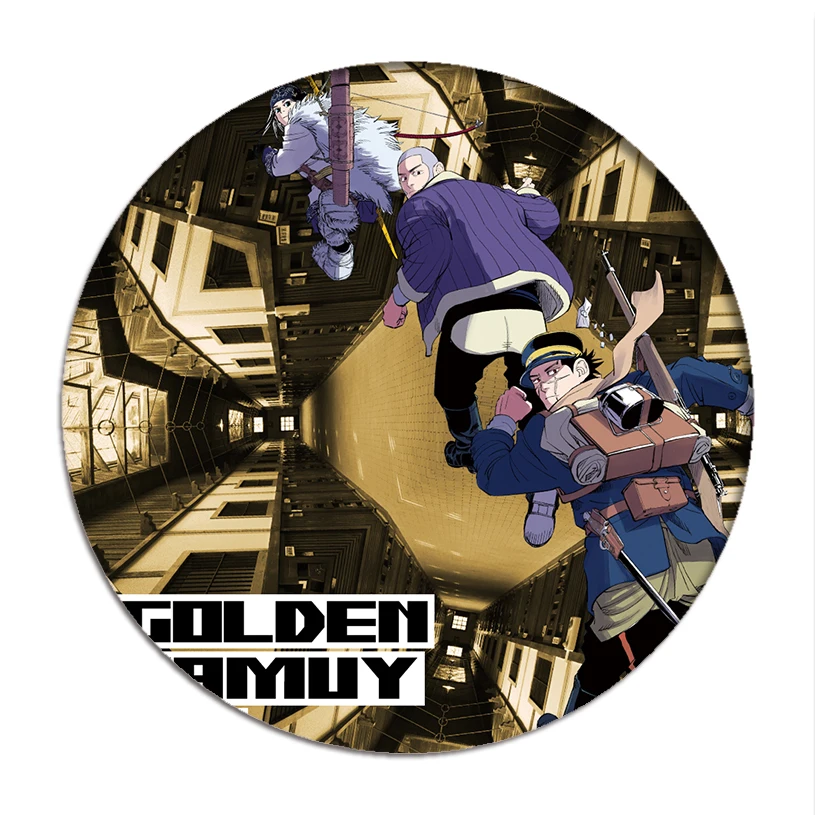 Золотые значки kamполяй для косплея рюкзака брошь Sugimoto Saichi булавки Asirpa