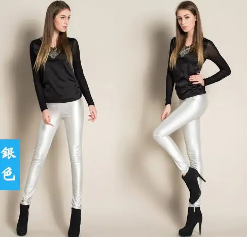 Женские леггинсы из ПУ кожи 25 цветов | Мать и ребенок