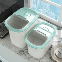 5kg rice bucket kitchen insect proof sealed grain storage bin plastic moisture proof rice cylinder pet dog food storage box