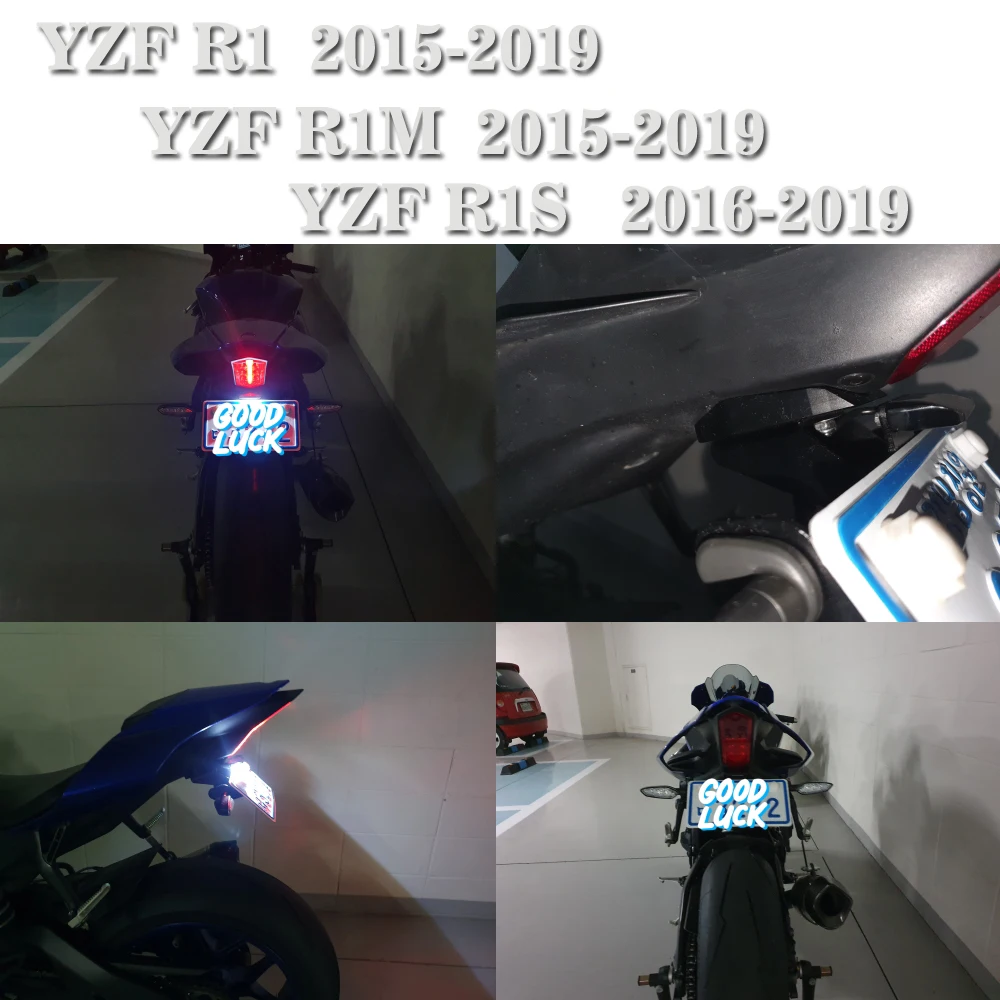 Держатель номерного знака со светодиодной подсветкой для YAMAHA YZF R1/M/S R1M R1S 2015-2020