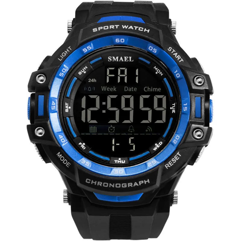 

Multifunctional Sports Chronograph Watch Outdoor Waterproof Large Screen Luminous Alarm Clock Electronic Watch