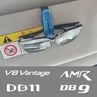 Автомобильный Чехол для очков, автомобильный держатель для солнцезащитных очков, зажим для карт, билетов, для Aston Martin V8 Vantage Cygnet DBX DBS DB9 DB11 RAPIDE, аксессуары