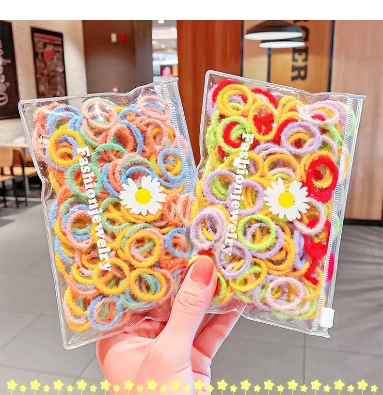 

Резинка для волос для принцессы, 100 шт., аксессуары для волос, не повреждающие, эластичные резинки для волос, головной убор для девочек, детск...