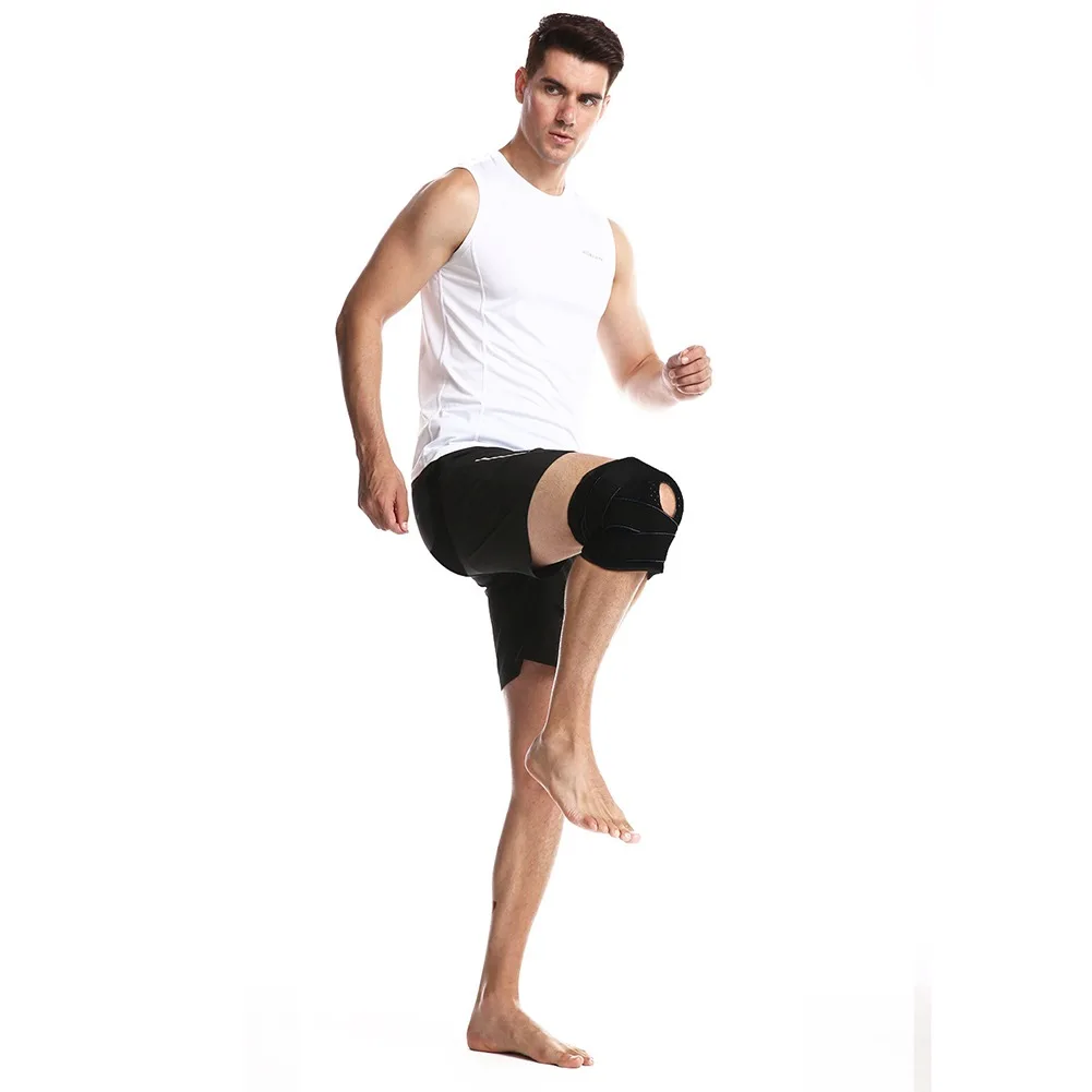 

2021 Sport Fitness Knee Brace Elastic Suport Anti-Collision Sweatproof Knee Pads Running Basketball Fitness Gym