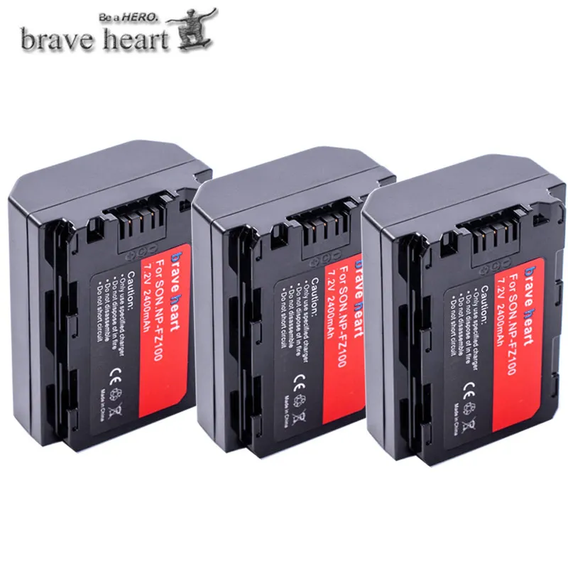3battery Акумуляторная батарея NP-FZ100 NPFZ100 NP FZ100 батареи для камеры sony Alpha 9 A9 9R A9R 9S A9S A7RIII A7R3 7RM3 A7m3 BC-QZ1 - Цвет: 3battery