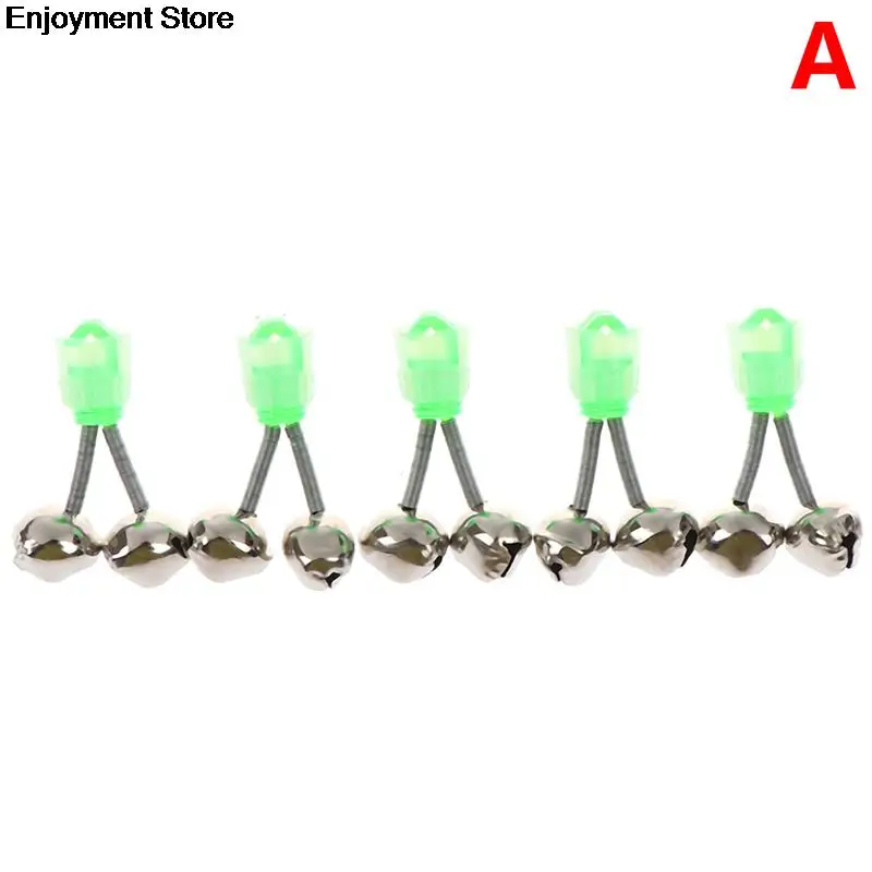 5/10 Pcs Fishing Bite Alarms Rod Bells Clamp Tip Clip Ring Green Accessory Hot | Спорт и развлечения