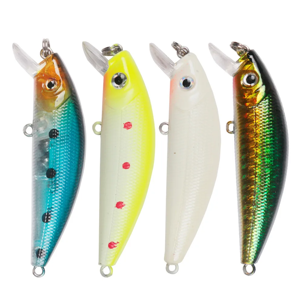 1 шт. Рыболовная Приманка Minnow лазерный жесткая искусственная приманка 3D глаза 7 см