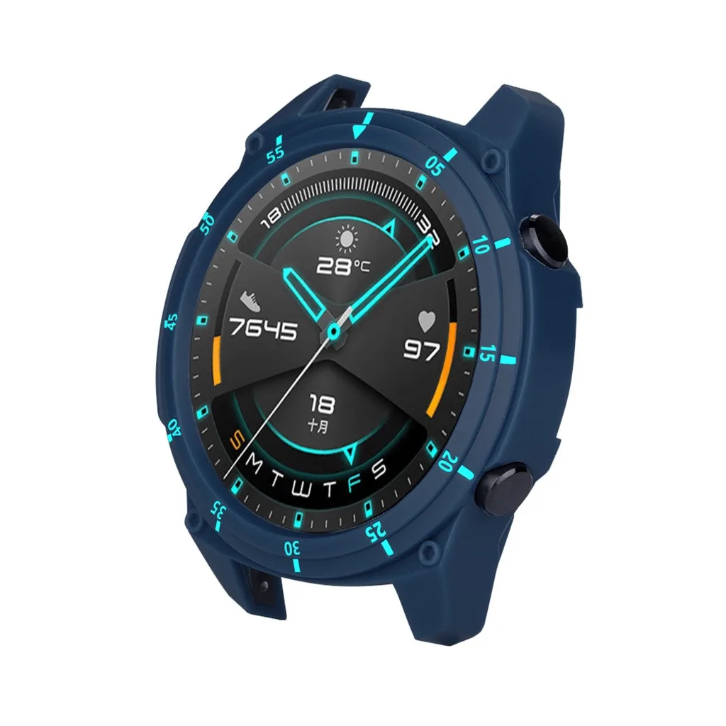 Чехол для Huawei Watch GT2 цветные Смарт-часы чехол из ТПУ корпус 46 мм защита спортивные