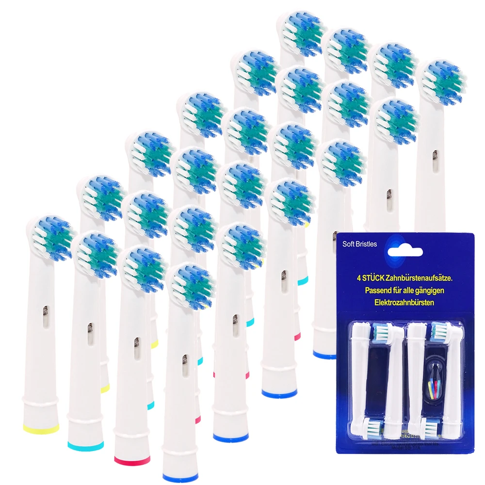 24 шт Oral B горячая Распродажа ионный фен для волос Зубная щётка Замены Зуба насадки для зубной щетки, чувствительная, насадки для зубной щетки дополнительные зубные щетки с мягкой щетиной для жениха D25 D30 D32 4739 - изображение