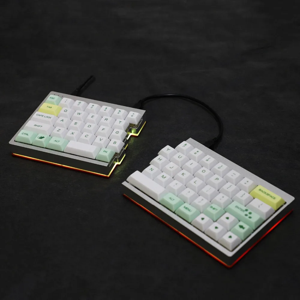 YMDK split 64 SP64 CNC Алюминиевый Чехол-пластина Горячая розетка Горячая замена PCB Underglow RGB Полностью программируемый DIY Kit