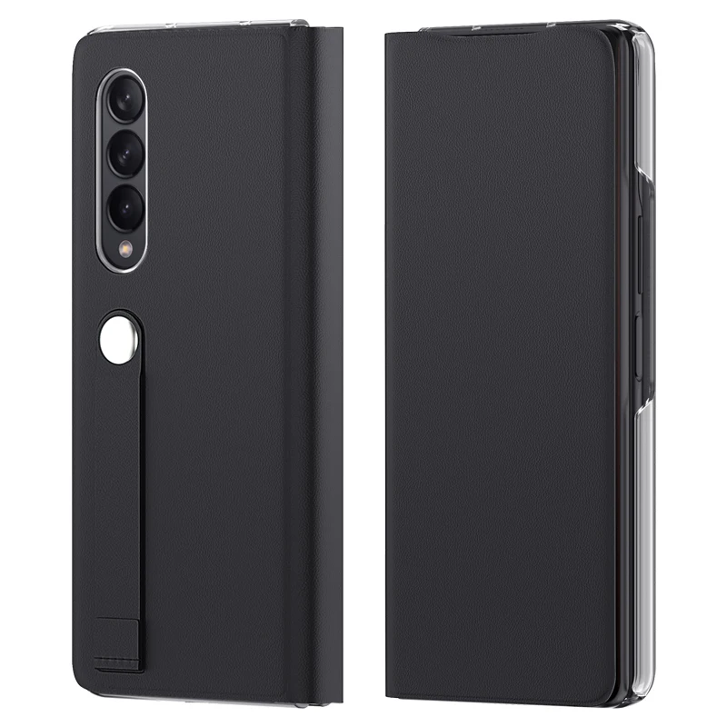 flip leather full protection case for samsung galaxy z fold 3 5g fold3 anti knock cell phone bag funda cover free global shipping