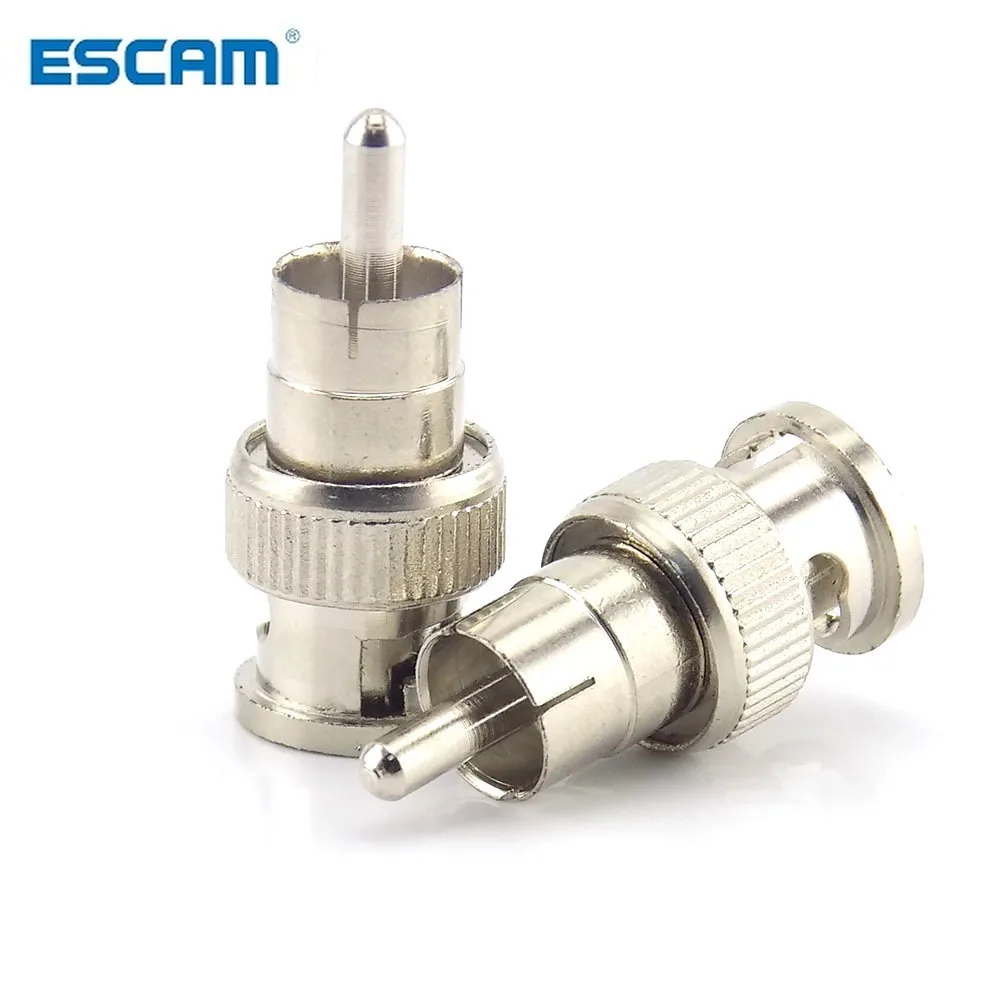 ESCAM 5 шт. RCA штекер в BNC разъем Мужской адаптер для видеонаблюдения ip камера видео
