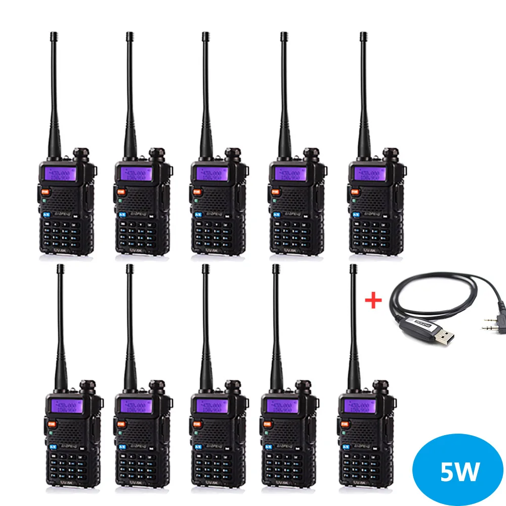 Портативная рация Baofeng UV 5R макс. диапазон 10км 10 шт.|Рации| |