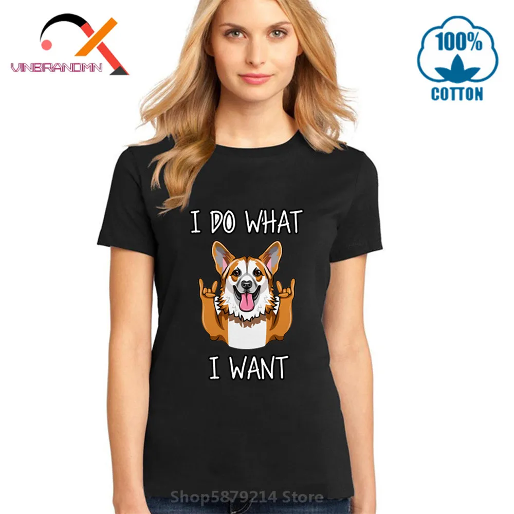 Забавные I Do What Want Корги футболка новый пользовательский группы Брендовая