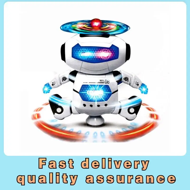 

360 Space Rotating Dance Astronaut Robot Music LED Light Electronic Walking Toys For Kids
