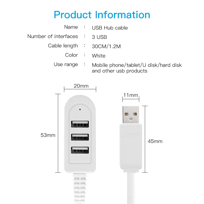 мини 03 м usb хаб адаптер usb 3 разветв