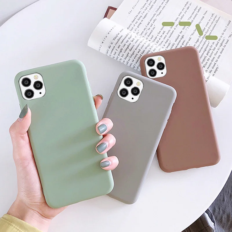 Moskado для iPhone 7 чехол для телефона простой сплошной карамельный цвет для iPhone 11 Pro X XR XS Max 6 6s 8 Plus силиконовый мягкий ТПУ задний Чехол
