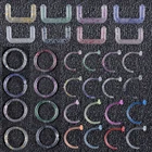 8 шт. блестящие из гибкого биопласта Перемычка кольцо-Кликер кольцо для носа и уха ушной хрящ серьги губы Спиральные серьги пирсинг