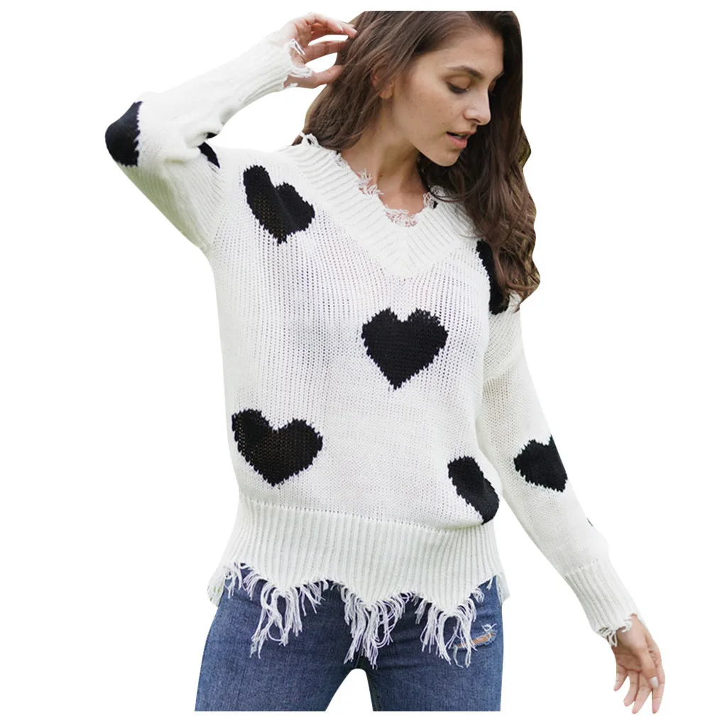 Новый женский пуловер вязаный свитер осень зима теплый Повседневный вязанный