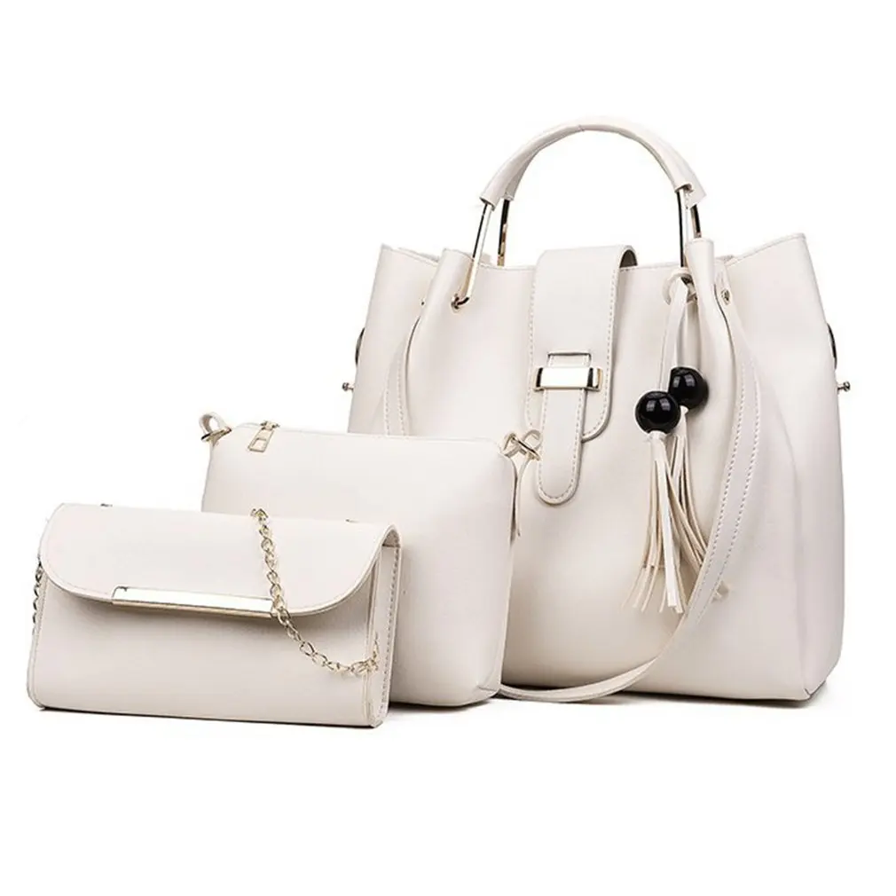 Элегантная Дамская композитная сумка 3 шт./компл. декоративная с деревянными